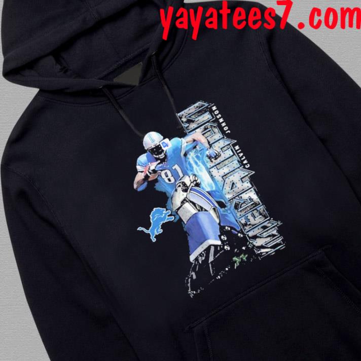 Nike Men's S Therma Fit Calvin Johnson Megatron Carbon Blue Hoodie  Sweatshirt