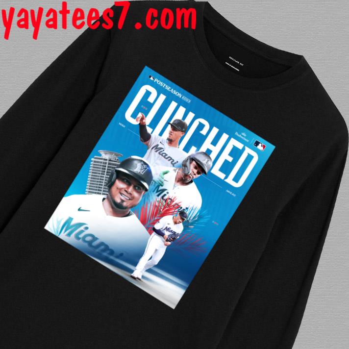 Original miami Marlins Clinched 2023 Postseason Poster Shirt, hoodie,  sweater, long sleeve and tank top