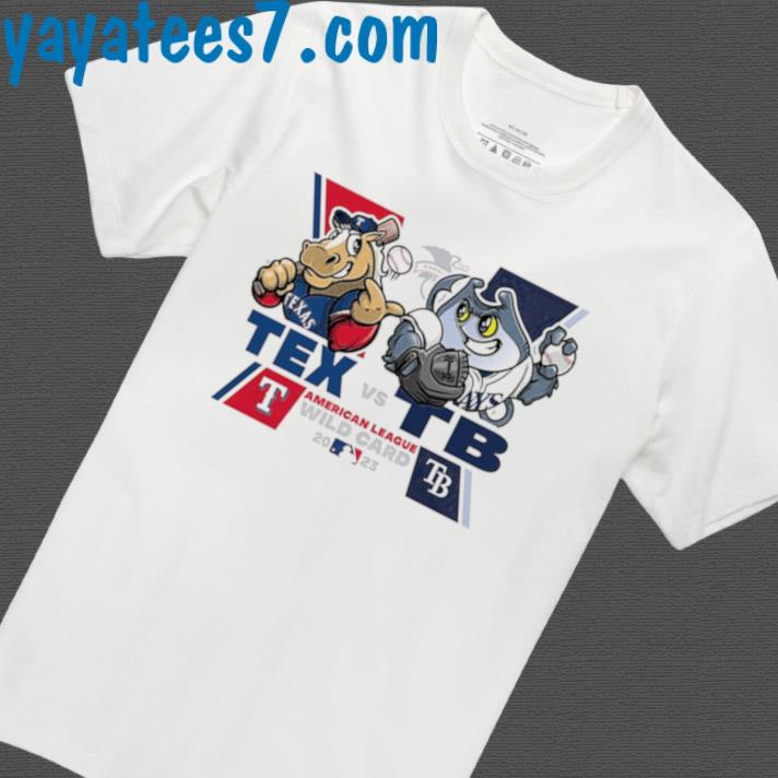 Texas Rangers vs Tampa Bay Rays Mascot American League Wild Card 2023 T- Shirt - Binteez