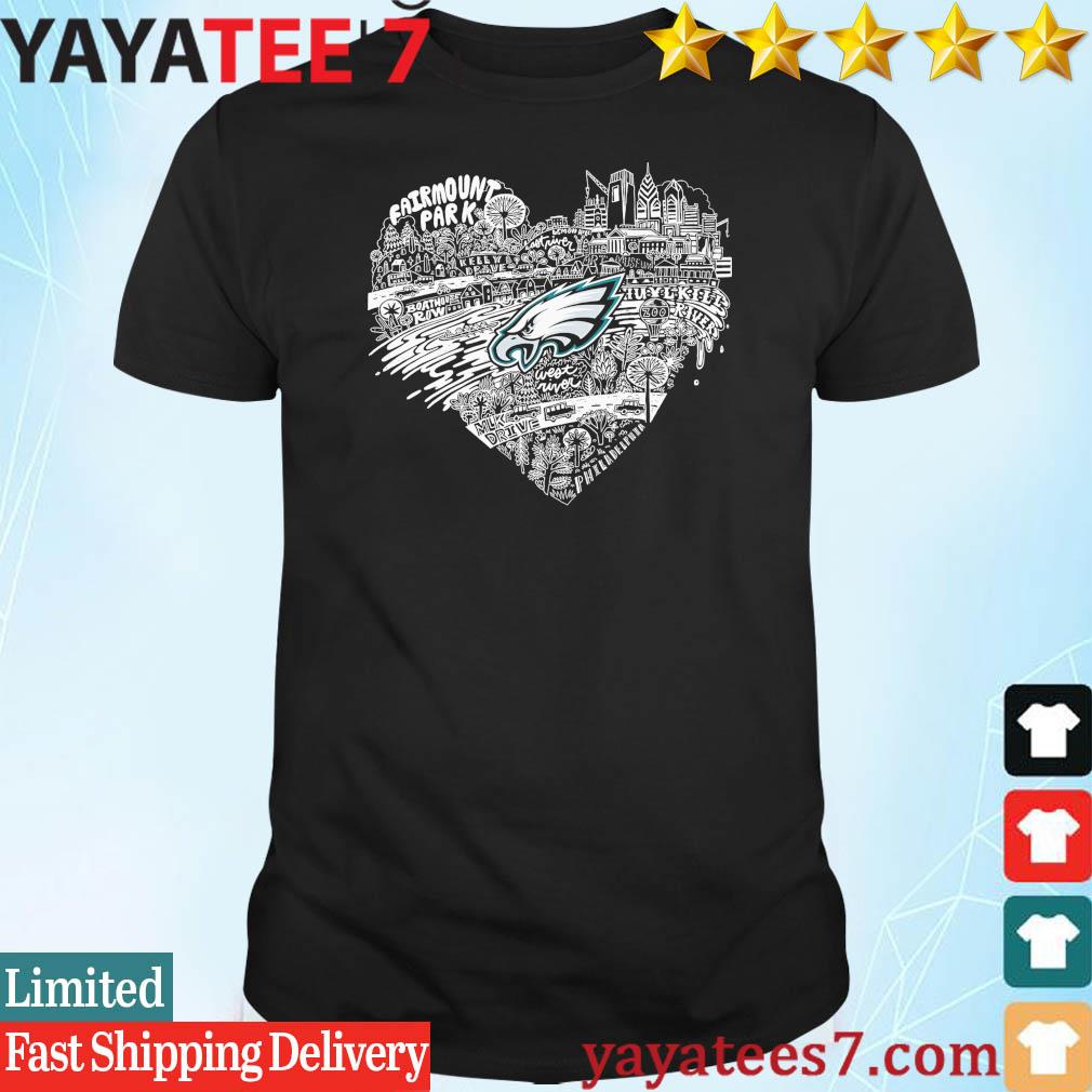 Philadelphia Eagles football logo Fairmount park heart funny shirt, hoodie,  sweater, long sleeve and tank top