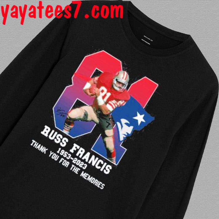 Official russ francis 1953 2023 Patriots thank you for the memories shirt,  hoodie, sweater, long sleeve and tank top