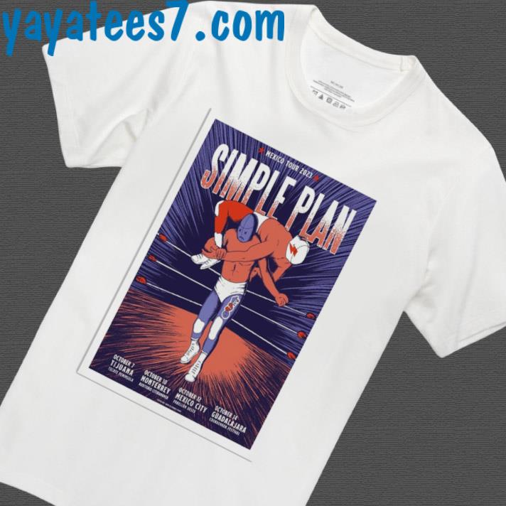 Simple Plan Mexico Tour 23 Poster T-Shirt