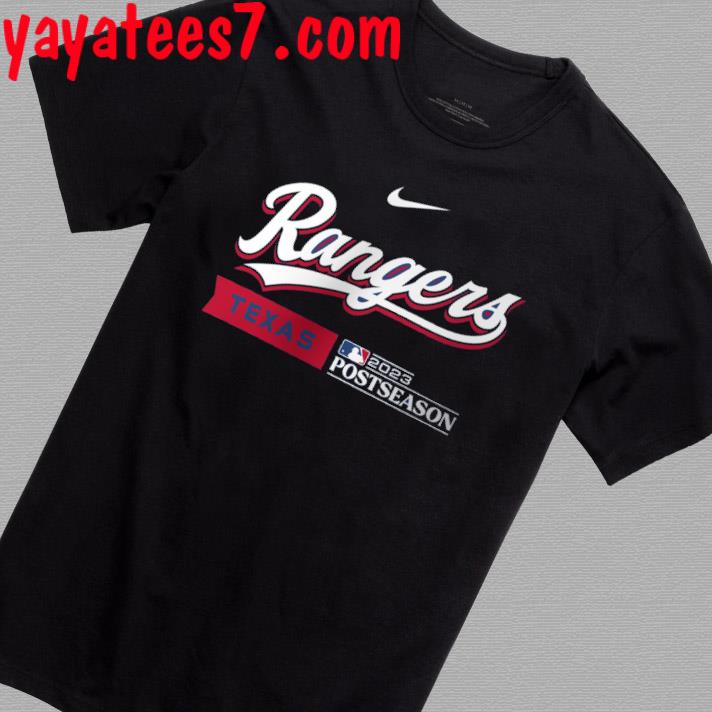 Official texas Rangers 2023 Postseason Collection Dugout T-Shirt