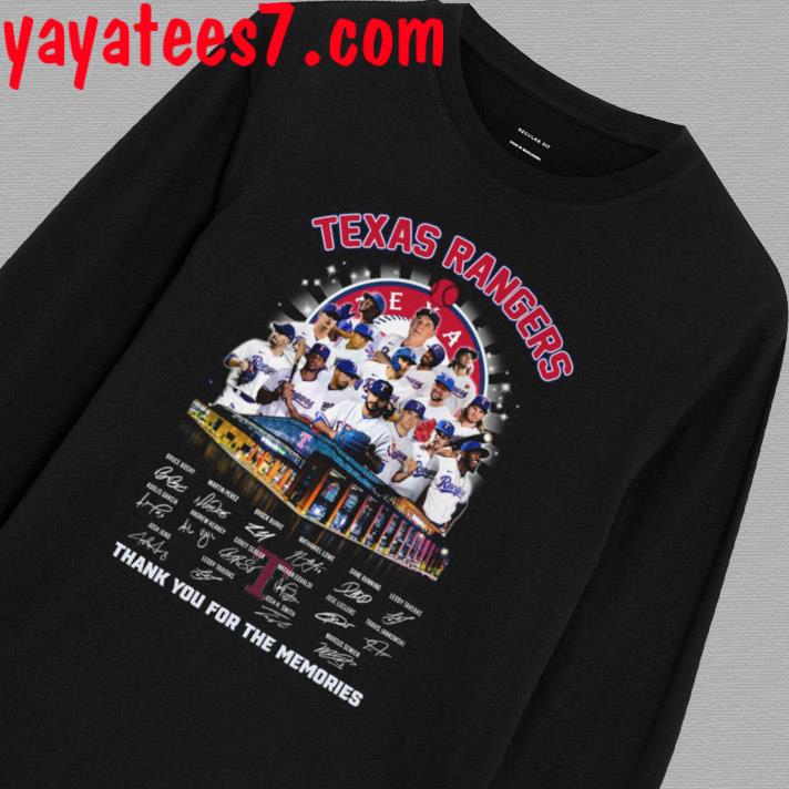 Texas Rangers Players 2023 Thank You For The Memories Signatures Shirt