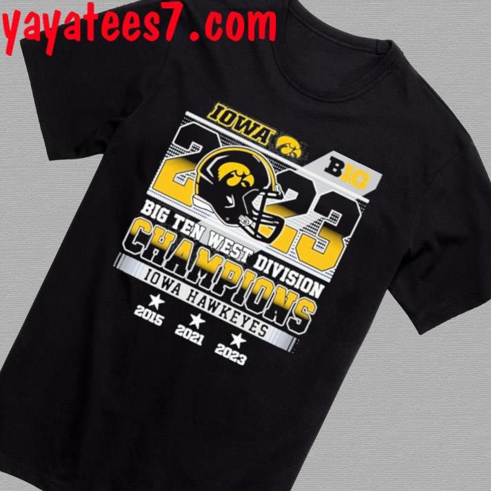 2023 Big Ten West Division Champions Iowa Hawkeyes T-Shirt