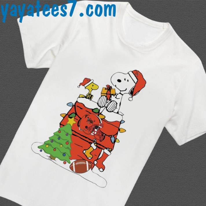 Cleveland Browns Santa Snoopy Merry Christmas Sweatshirt