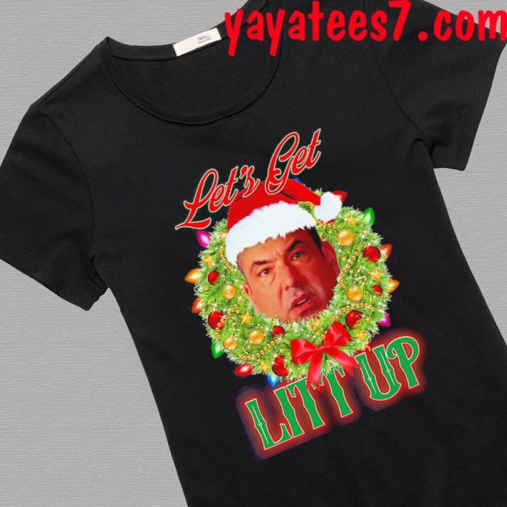 Suits Louis Santa hat let's get litt up ugly Christmas ornament