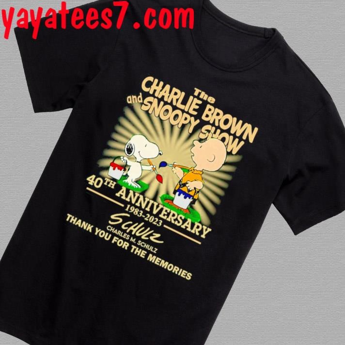 Official The Charlie Brown And Snoopy Show 40th Anniversary 1983 – 2023 Charles M.Schulz Thank You For The Memories T-Shirt
