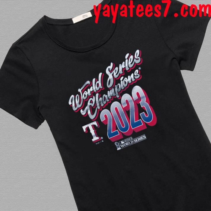 Texas Rangers Majestic Threads Women's 2023 World Series Champions  Oversized T-Shirt - Black