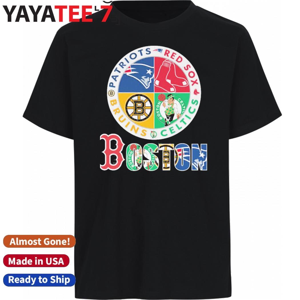 Design Boston Red Sox Boston Celtics Boston Bruins and New England Patriots Boston City Proud Logo Shirt