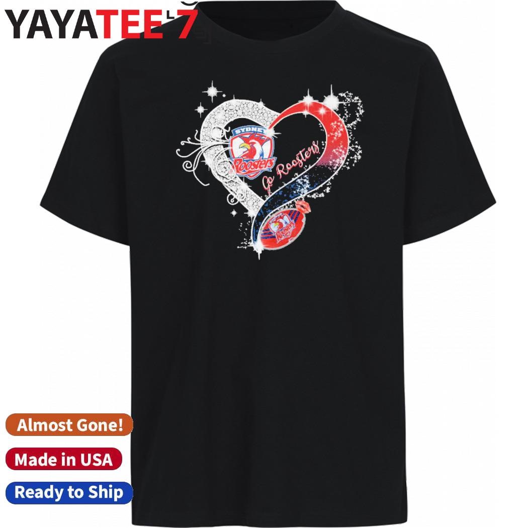 Design Sydney Roosters Logo Heart Let's Go Roosters shirt