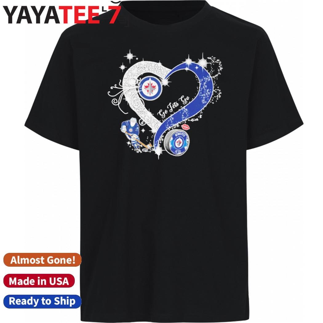 Design Winnipeg Jets Hockey Logo Heart Let's Go Jets Shirt