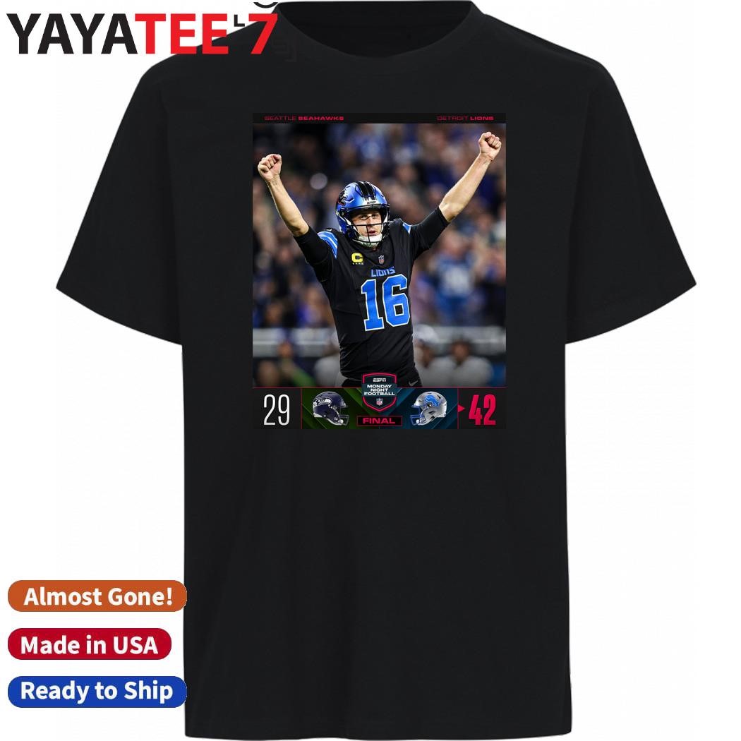 Official Detroit Lions Wins 42-29 Seahawks 2024 NFL Week 4 Final Score Shirt