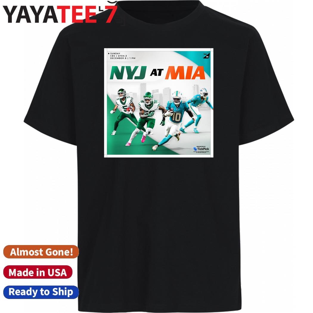 New York Jets vs Miami Dolphins December 8, 2024 Week 14 Sunday Game Shirt