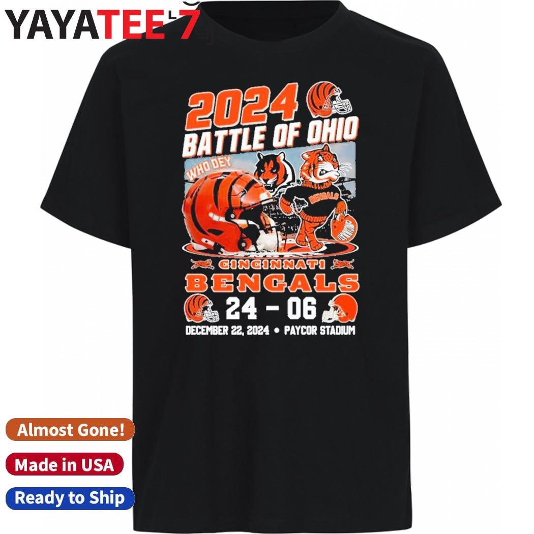 Original 2024 Battle Of Ohio Cincinnati Bengals Victory Chicago Bears 24-06 Score Shirt