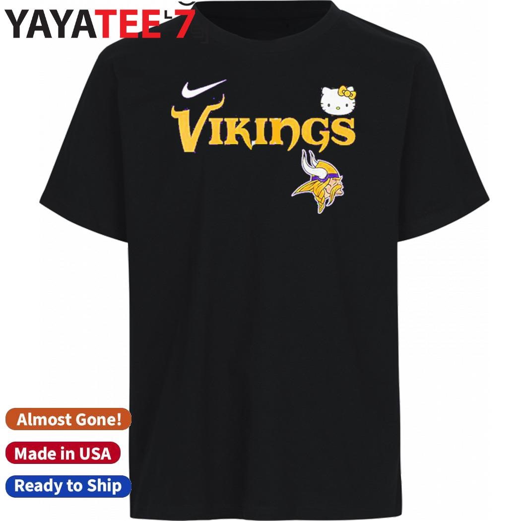 Original Minnesota Vikings X Nike Hello Kitty Football Gameday Logo Shirt